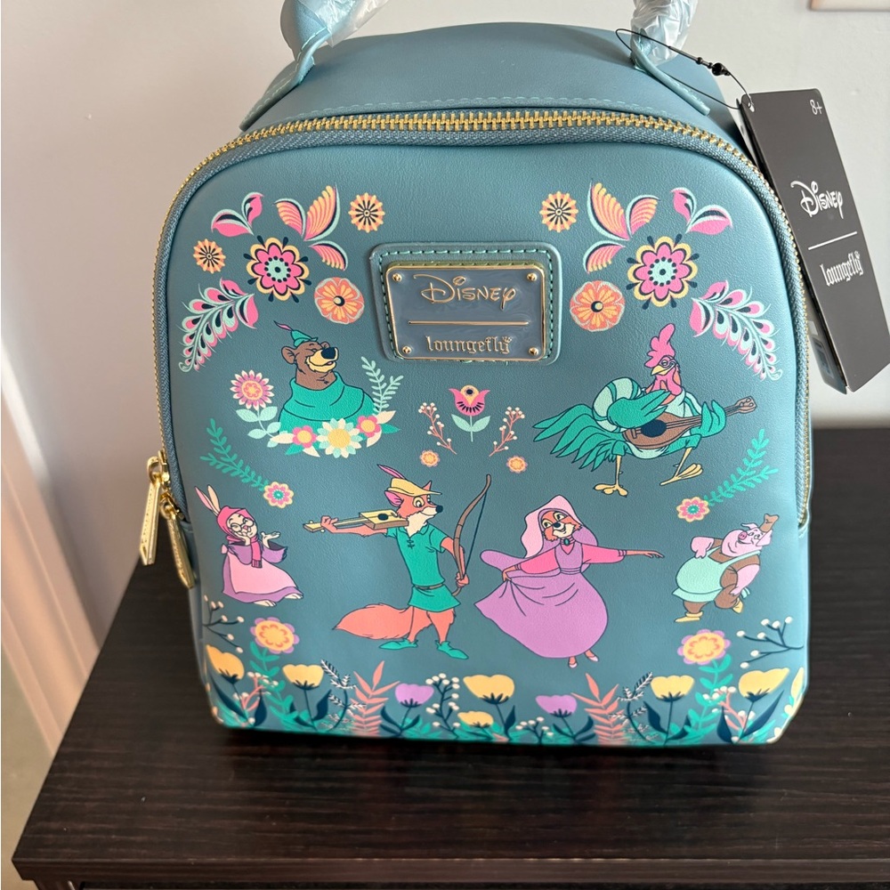 Loungefly Robin Hood Blue Enchanted Garden Backpack - Very Rare